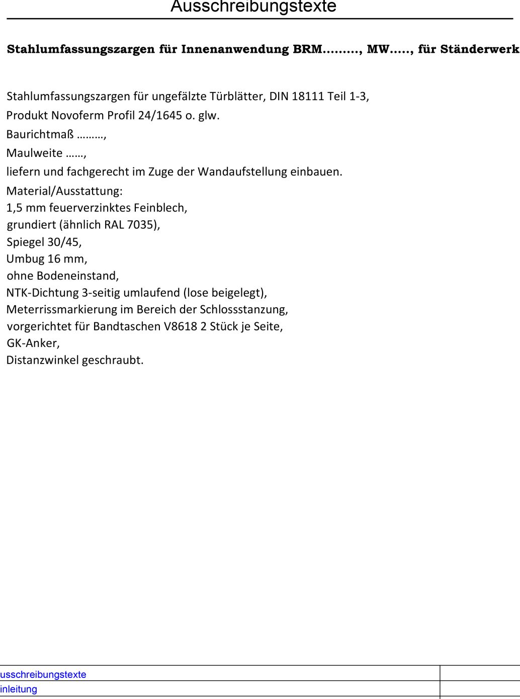 Profil 24.1645 Ausschreibungstexte