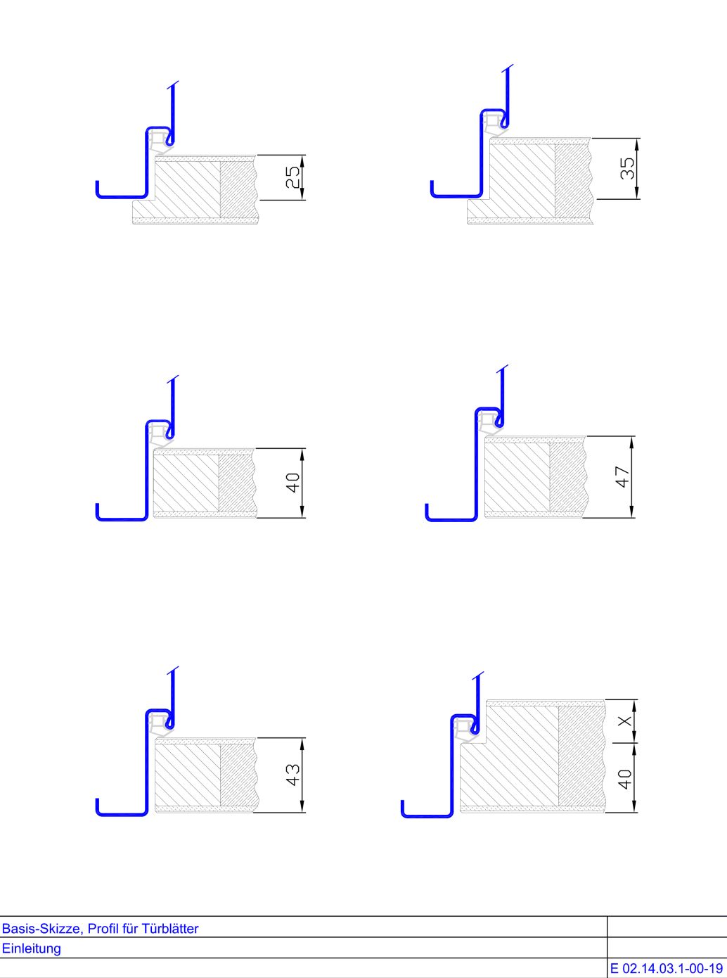 Basisskizze Profil fuer Tuerblaetter