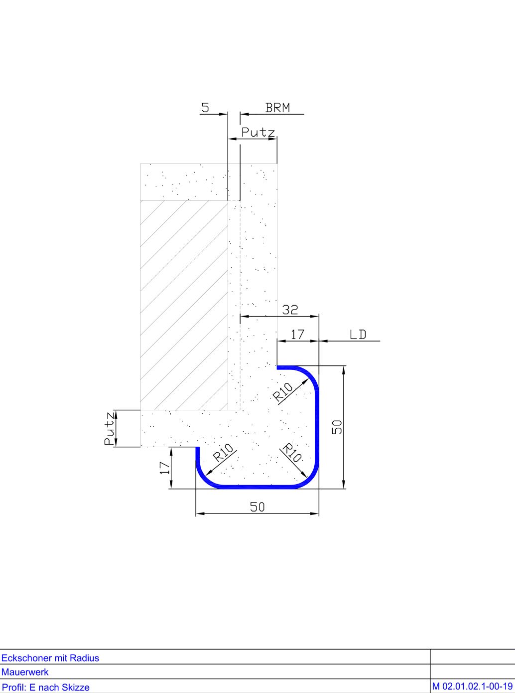 Eckschoner mit Radius