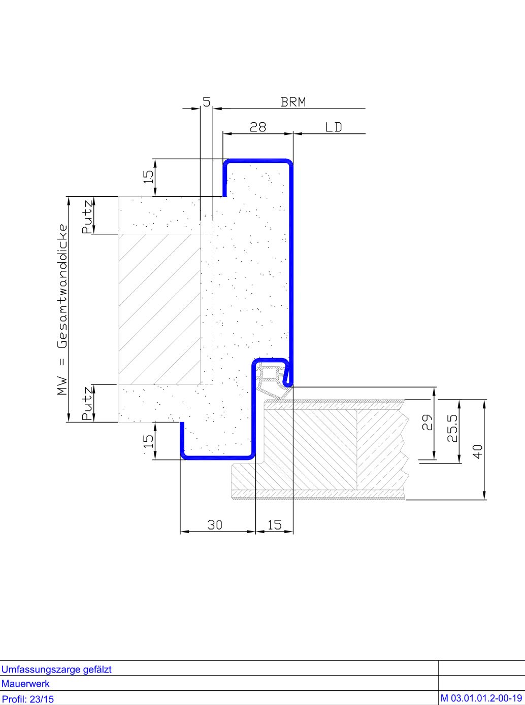 Umfassungszarge 23 15