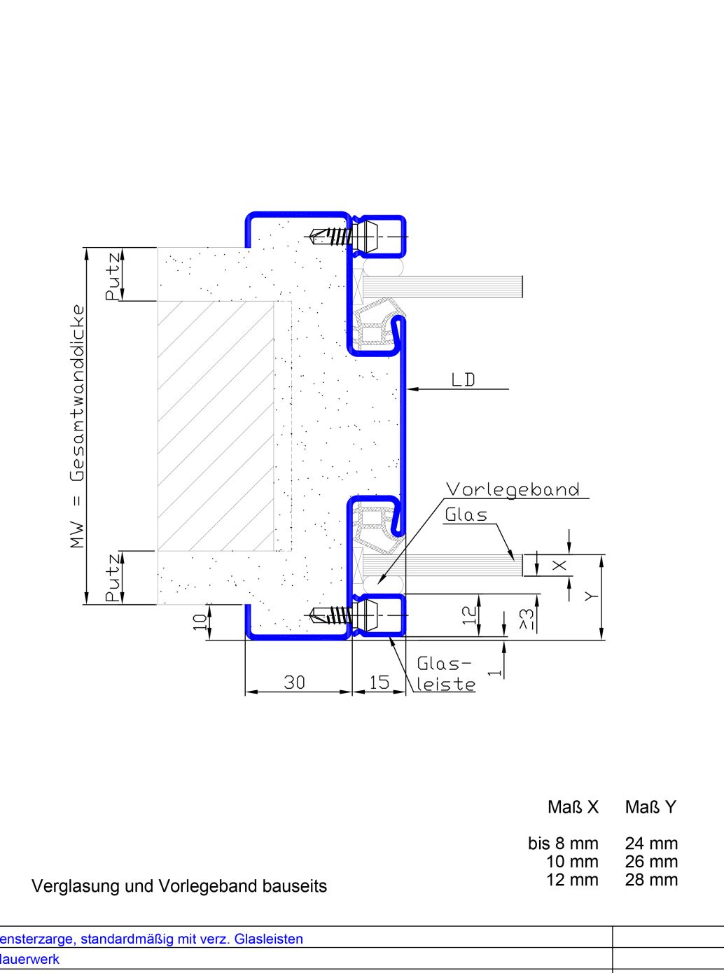 Profil 2371 mit verz. Glasleisten