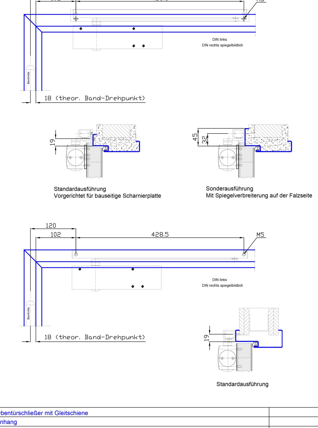 TS 2000 V mit Gleitschiene