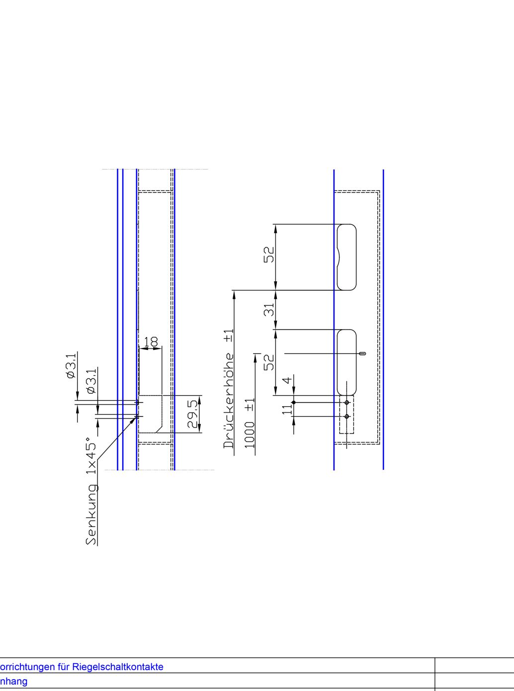 Riegelschaltkontakt Link Typ 100 13 35C